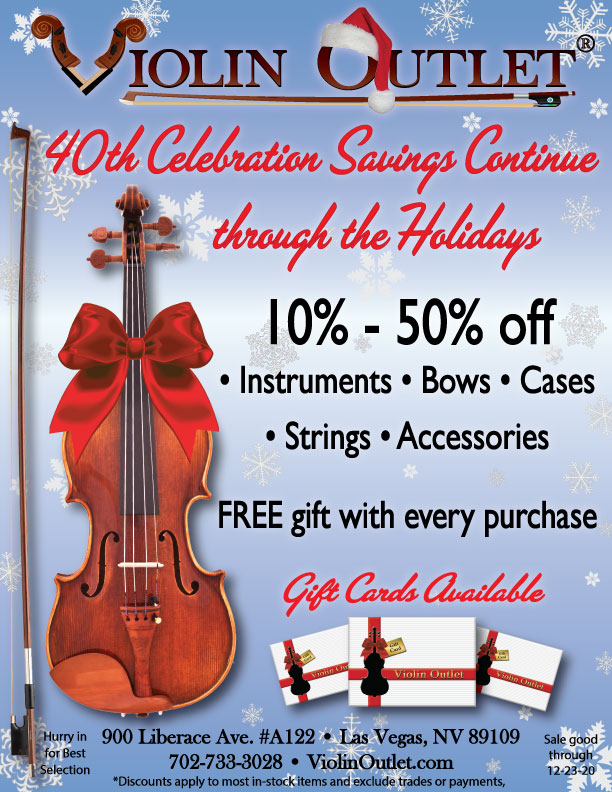 Violin Outlet's Holideay Sale