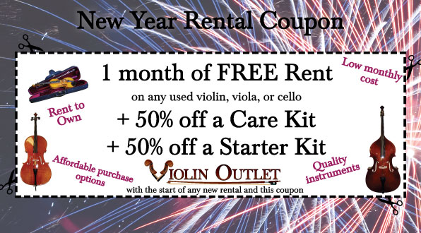 Violin Outlet New Year Rental Coupon