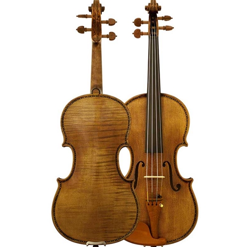 Hellier Strad Violin with Decorated Ribs